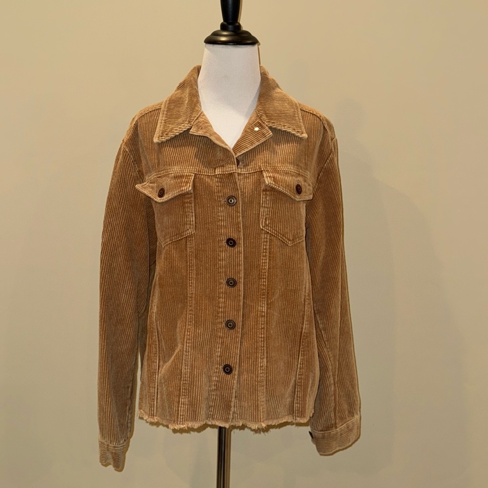Wild Honey Corduroy jacket with frayed bottom. Size small